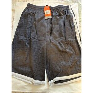 Performance Sports Men's Size L Mesh Basketball Shorts Black/White Drawstring